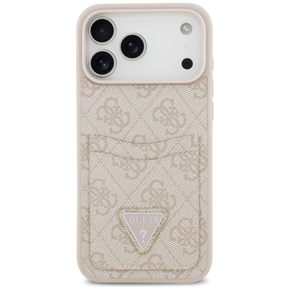 Etui Guess 4G Double Card Triangle do iPhone 17 Pro Max różowy